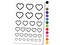 Heart Hollow Temporary Tattoo Water Resistant Fake Body Art Set Collection